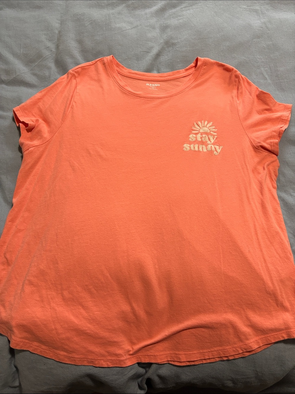 Old Navy Coral 'Stay Sunny' Short Sleeve Tee